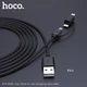 Дата-кабель HOCO Combo Lightning/Micro USB/Type-C Multi-Way X41 |1m, 2.4A| black - зображення 4