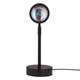 Настільна LED лампа з ефектом заходу сонця Projection Lamp Table WZ887 сучасна Чорна - зображення 2