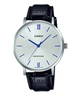 Наручные часы Casio MTP-VT01L-7B1UDF с кожаным ремешком Серебристые с черным - изображение 1