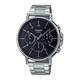 Стильний наручний годинник Casio MTP-E321D-1AVDF Чорний з сріблястим/сталевим - зображення 2