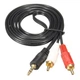 Аудио Кабель 3,5 jack - 2RCA 1,5 метра - изображение 1