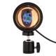 Настольная LED лампа с эффектом заката солнца Projection Lamp Head WZ886 Чёрная удобная - изображение 1