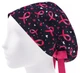 Медицинская шапочка женская HeadwearUniverse универсальная принт Розовая раковая лента - изображение 2