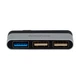 Перехідник Borofone DH1 Type-C to USB 3.0/2USB, Steel Black - зображення 4