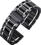 Керамический Ремешок Ceramo для ZEPP E Square / Circular Black White (28745-1E) - изображение 2
