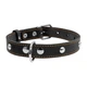 Ошейник "CoLLaR" одинарный с украшениями (ширина 20мм, длина 32-40см), черный - изображение 2