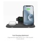 Зарядний пристрій Mophie 3-in-1 Wireless Charging Stand Plus Black (450-07406-A) - зображення 2