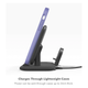 Зарядний пристрій Mophie 3-in-1 Wireless Charging Stand Plus Black (450-07406-A) - зображення 6