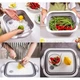 Дошка обробна 4 в 1, дошка обробна складна, миска дошка, дошка для кухні, дошка трансформер сіра - зображення 2