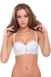 Мереживний бюстгальтер балконет Lormar Deluxe B Bianco 80B Білий - зображення 1