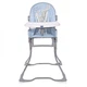 Стульчик для кормления Lorell Kids Marcel-1 5-ти точечный ремень безопасности до 15 кг ПВХ Синий (10100322127-LR) - изображение 1