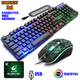 Игровая проводная клавиатура и мышь Ziyou Lang T5Kit с RGB (радужной) подсветкой, комплект 3в1 для геймеров USB - изображение 1