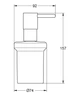 Дозатор для жидкого мыла без держателя GROHE Essentials 40394001 настольный на 160мл округлый стеклянный хром - изображение 2