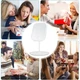 Зеркало для макияжа прямоугольное с 3 режимами LED подсветки на аккумуляторе белое (GS-66011) - изображение 10