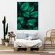 Картина Холстович Green Tropical Leaves 30x40 см. Інтер'єрна картина з тропічним листям для офісу, вітальні, спальні, кухні - зображення 1