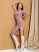 Вязаное платье Mademoiselle186 Larionoff 42-46 пыльная роза (002348) - изображение 3