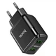 Сетевое зарядное устройство Hoco N6 Charmer (2USB, QC3.0, 3A) - Black - изображение 3