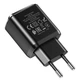 Сетевое зарядное устройство Hoco N6 Charmer (2USB, QC3.0, 3A) - Black - изображение 4