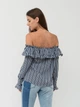 Блуза H&M 38 сине белый полоска 5412001 - изображение 2