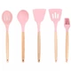Силіконовий термостійкий кухонний набір Utensil Set з 24 шт Рожевий (41113) - зображення 4