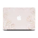Чехол пластиковый для MacBook Air 13 М2 2022 A2681 Нежно-розовый с золотистыми цветами - изображение 1