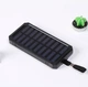 УМБ Power Bank Solar 20000 mAh із сонячною панеллю та ліхтариком чорний NOY62 - зображення 4
