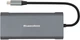 Адаптер PowerPlant USB Type-C - 2 x USB 3.0, 1x USB 2.0, 1x Type C (PD), HDMI, SD, RJ45 (CA913497) - зображення 1