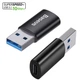 Адаптер перехідник USB на Type-C швидкісний USB 3.1 Gen1 Baseus Ingenuity Series Mini OTG. Black - зображення 1