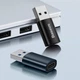 Адаптер перехідник USB на Type-C швидкісний USB 3.1 Gen1 Baseus Ingenuity Series Mini OTG. Black - зображення 2