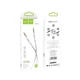Аудіо-кабель 3.5 на 3.5 Mini Jack HOCO AUX audio cable (2m). Silver - зображення 5