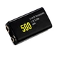 Акумулятор Soshine USBLi-7.4V-500, 6F22 (крона), зарядка USB-C, 7.4V, 500mAh, літій-полімерний (Li-Po) LSD, LED, Black - зображення 10
