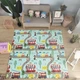 Двухстронний складной детский коврик-игрушка Безопасный Softy-Floor 1.5x1,8м. Толщина 1см. Город-Ростомер Износостойкий,Развивающий, Экологичный - изображение 1