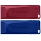 USB флеш накопитель Verbatim 2x32GB Store'n'Go Slider Red/Blue USB 2.0 (49327) - изображение 1