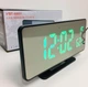 Зеркальные настольные LED часы VST-888Y с будильником и термометром зеленая Led подсветка Черные - изображение 2