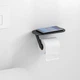Держатель для туалетной бумаги с полкой HANSGROHE WallStoris 27928670 округлый пластиковый черный - изображение 3