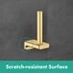 Держатель запасного рулона туалетной бумаги HANSGROHE AddStoris прямоугольный металлический золото 41756990 - изображение 3