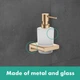 Дозатор для жидкого мыла HANSGROHE AddStoris 41745140 настенный на 200мл прямоугольный стеклянный бронза - изображение 3