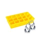 Силиконовая форма для льда CUMENSS AI-807 Cube 15 Yellow кубики - изображение 1