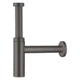 Сифон для умывальника HANSGROHE Flowstar колбовый латунь впуск выпуск горизонтальный черный 52105340 - изображение 1