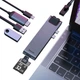 USB-хаб Baseus Thunderbolt C+Pro 7-in-1 Smart Hub Gray (CAHUB-L0G) [72637] - изображение 4