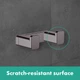 Крючок настенный двойной HANSGROHE AddStoris 41755340 прямоугольный металлический черный - изображение 3