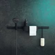 Набор из 2-х одинарных крючков HANSGROHE WallStoris 27929670 прямоугольный пластиковый черный - изображение 3