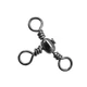 Вертлюг потрійний Black Sams Fish SF23991-6 №6 навантаження 26кг 10шт/наб - зображення 1