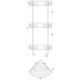 Полочка настенная металлическая для ванной TOPAZ 4134 хром угловая 3-х ярусная 000021263 - изображение 2