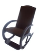 Крісло-гойдалка Rocker Elegant Dark Walnut (темно-коричневий) - масив сосни, з підніжкою - зображення 2