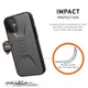 Чохол мілітарі протиударний UAG Civilian (Original) 11234D113333 для Iphone 12 Mini (5.4") Silver - зображення 6
