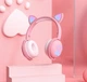 Детские беспроводные Bluetooth наушники "CAT" ВК-1 с кошачьими ушками и LED подсветкой Розовый - изображение 4