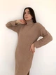Теплое вязанное платье женское Park Karon One size нюдовое акрил+коттон Турция - изображение 2