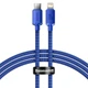 Кабель Baseus crystal shine series fast charging data cable USB Type C to Lightning 20W 1.2m blue (CAJY000203) - зображення 1