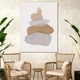 Картина Холстович Pebble Stack 90x120 см. Интерьерная картина в стиле минимализм для офиса, гостиной, спальни, кухни - изображение 1